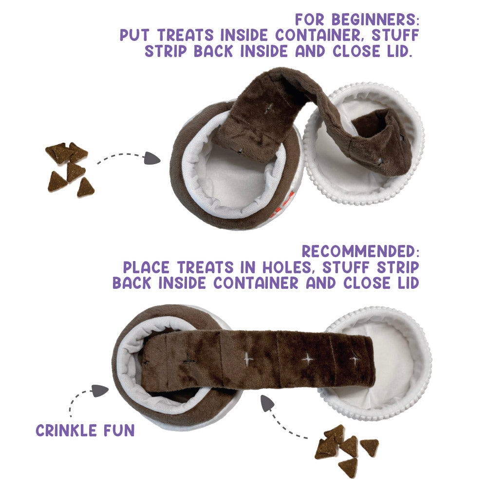 Hide 'n Seek Yummy Nosework Toy - Muttella (4")