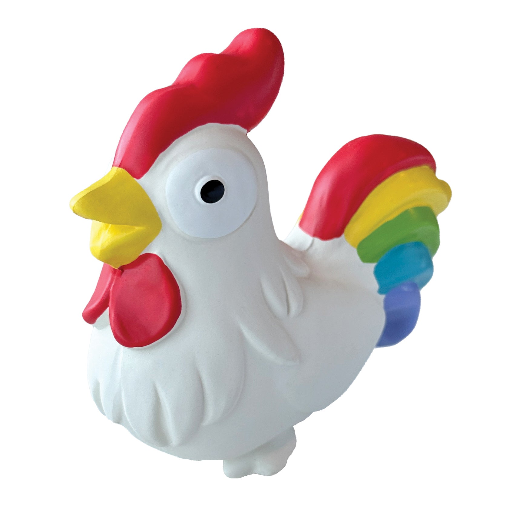 One Love Rooster Chew Latex Toy (4.5