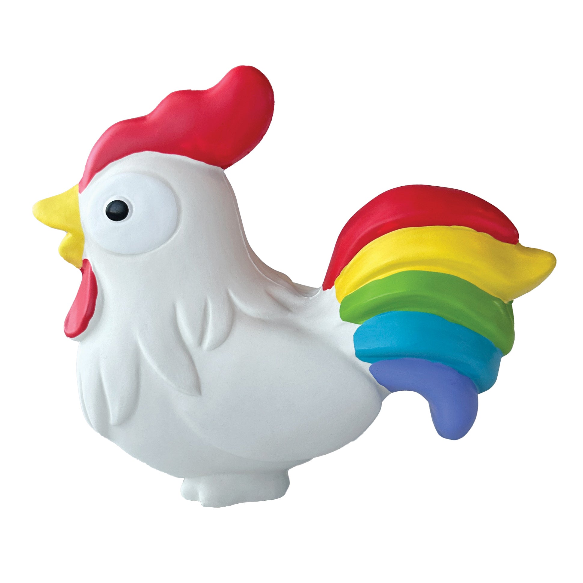 One Love Rooster Chew Latex Toy (4.5