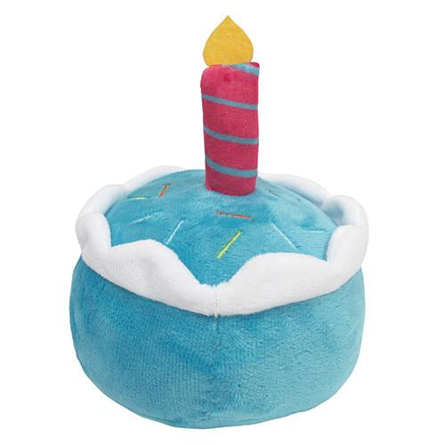 Birthday cake plush dog toy 2025
